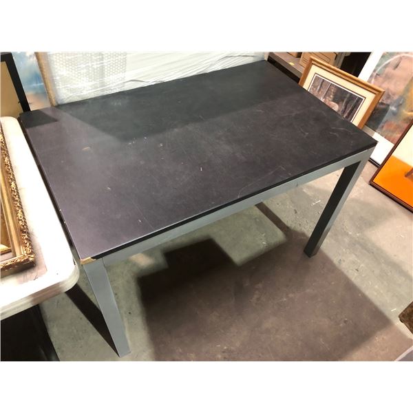 Worktop metal framed table (43in L x 27.5 D x 29.5in H)