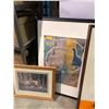 Image 4 : Group of 3 framed art pictures