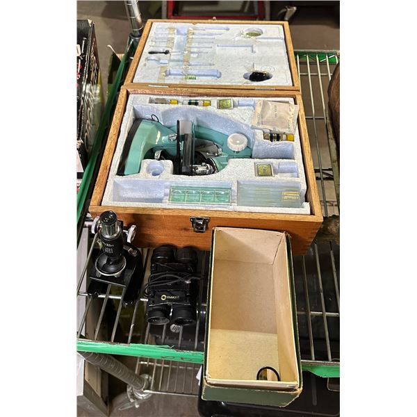 Group of assorted microscops