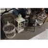 Image 1 : Large group of assorted wedding decor - bird cages/ candle holders/ candle lanterns (mostly metal)