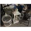 Image 2 : Large group of assorted wedding decor - bird cages/ candle holders/ candle lanterns (mostly metal)