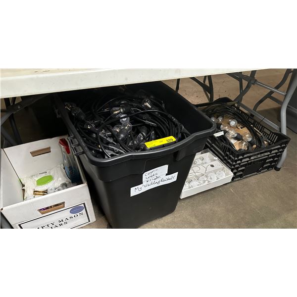 Large group of assorted decorative lighting - string lights/ bulbs/ decorative wedding lights etc.
