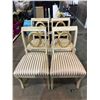 Image 1 : Set of 4 dining chairs - approx. 21in wide x 20in depth x 38in height each