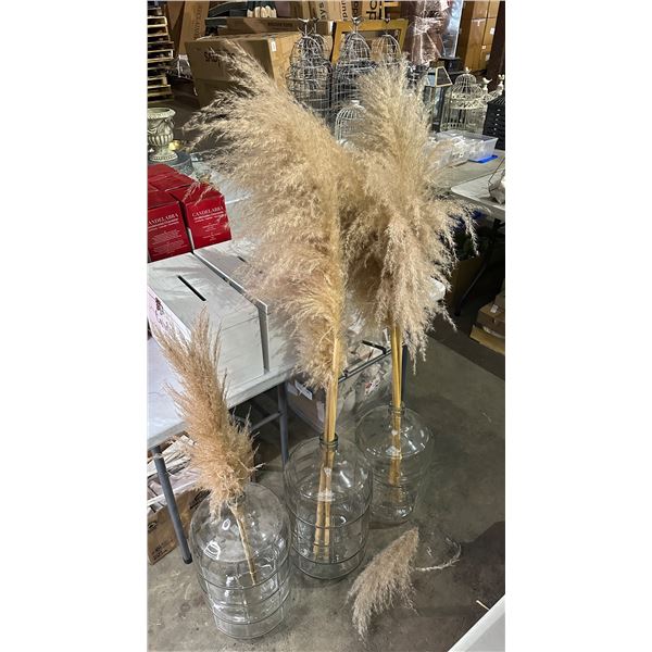 Set of 3 home brew glass bottles