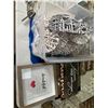 Image 3 : Group of assorted decor items including - wooden hearts, wedding decor signs, champagne glasses, sig