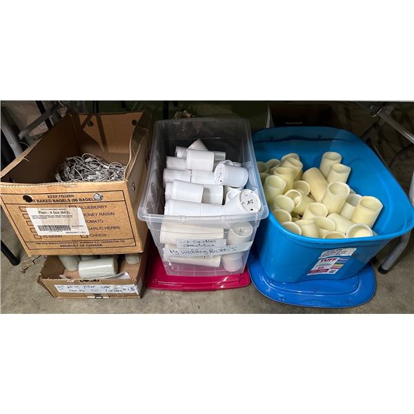 Group of assorted decor items including - flameless light candles, string lights, etc...