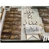 Image 2 : Group of assorted wedding signage including - mrs/mr, bride, table numbers, etc...