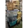 Image 5 : Pallet lot of misc. including - zipper garment bags, boot/shoes, suit hangers, hangers, picture fram