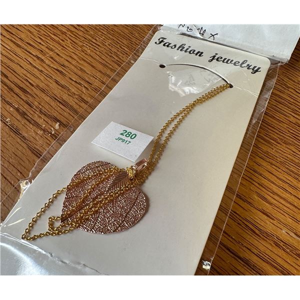 Natural leaf necklace