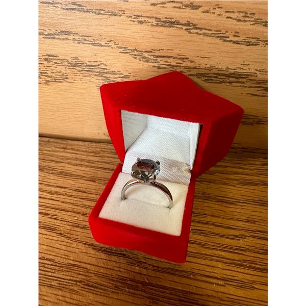 9.25 Sterling silver & moissanite ring