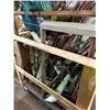 Image 4 : Large pallet of misc. items including - wood frames, wooden sticks, etc...