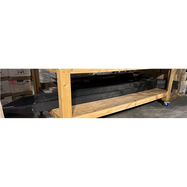 2 large wooden pillars (approx. 123in)