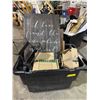 Image 1 : Large bin of signs, 2 tier serving tray, flameless candle holders, etc...