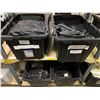 Image 1 : Group of 4 bins w/black seat & table covers