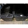 Image 3 : Group of 4 bins w/black seat & table covers