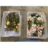 Image 2 : Group of 3 bins of artificial flowers