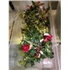 Image 2 : Group of 2 bins of artificial flowers & shrubs