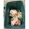 Image 3 : Group of 3 bins of artificial flowers, ferns, etc...