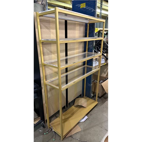 5 shelf display cabinet approx. 6ft H 4ft W 14in D