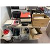 Image 1 : Large group of misc items including - Tamlite industrial lighting, telephone, commercial Duty Manual