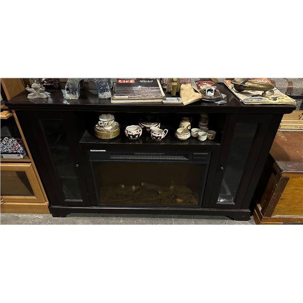 2-door electric fireplace (57in L x 15 1/2 x 34.5in H)