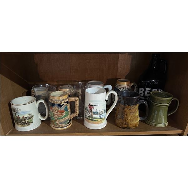 Group of vintage beer mugs approx. 12 pce