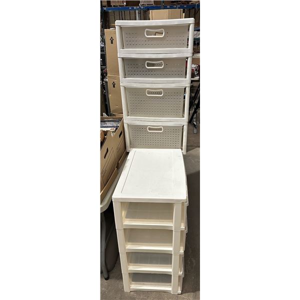 4 drawer plastic storage bin