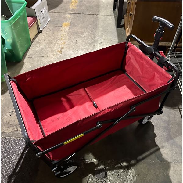 4 wheel red rolling storage cart