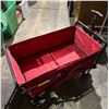 Image 1 : 4 wheel red rolling storage cart