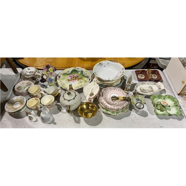 Various tea sets including - tea cup, tea plates, bowls, tea pot, bell, etc...