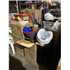 Image 2 : Pallet lot of misc items including - first aid box, cleaning supplies, home decor, glassware, etc...