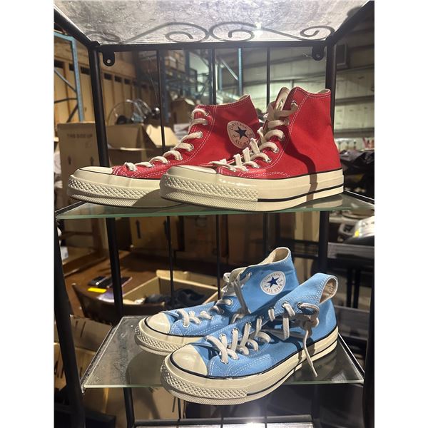 Group of 2 red & blue size 8 Converse shoes