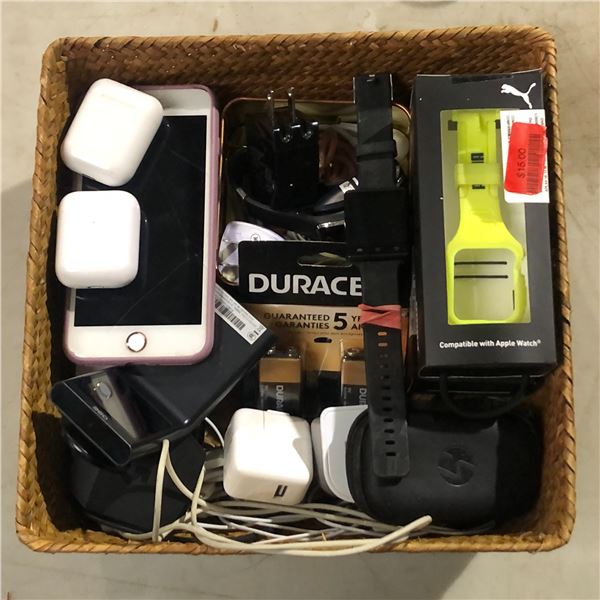 Group of assorted electronic items - includes iPhone 6 plus (as is) / Apple watch cases / watches / 