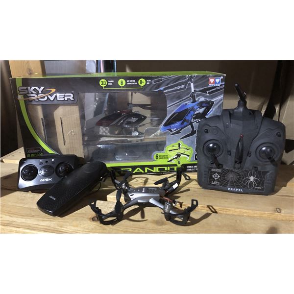 NEW Sky Rover IR indoor helicopter w/ Spyder remote controller & stunt drone