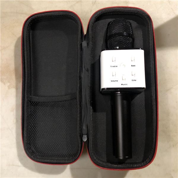 Wireless karaoke microphone w/ case