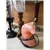 Image 3 : Group of assorted decorative table lamps w/ Himalayan salt lamp