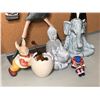 Image 2 : Group of assorted decorative items - includes James The Butler statue / hand carved wooden antelope 