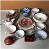 Image 1 : Group of assorted decorative Chinese cups / plates & bowls - approx 30 pcs
