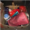 Image 2 : 3 boxes full of assorted misc items - includes / laundry detergent / bathroom items / blowdryer etc