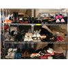 Image 1 : Rack of assorted shoes - approx 49 pairs & group of purses & bags