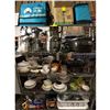 Image 1 : rack full of assorted kitchen items - includes storage jars / Cuisinart stand mixer etc