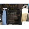 Image 2 : Group of assorted metal bed frame, wooden boards, ironing stand w/board, etc...