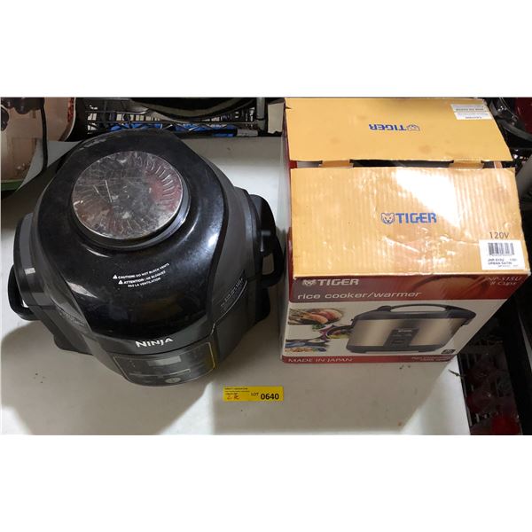 Group of 2 Tiger rice cooker & Ninja pressure cooker