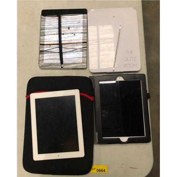 Group of 3 iPads, case, glitz room mirror, etc...