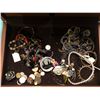 Image 3 : Group of misc items including - Jewelry case, Jewelry, Jewelry box, wallet, pennies,  bracelet, neck