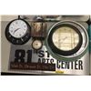 Image 1 : Group of misc signs, clocks, painting, etc...