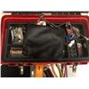 Image 2 : Group of misc tools including - toolbox, screwdriver, bottle jack, stud sensor, two-tone pliers, etc