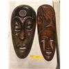 Image 1 : Group of 2 African style decor masks