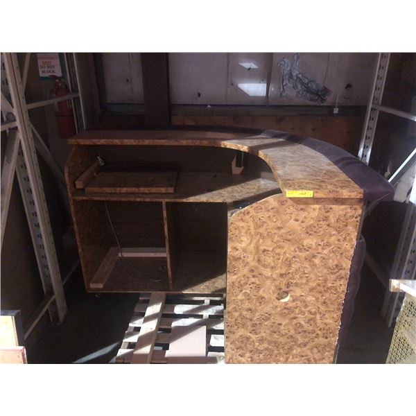 Vintage style l-shaped bar w/faucet & sink (approx. 41in H x 4ft wide)