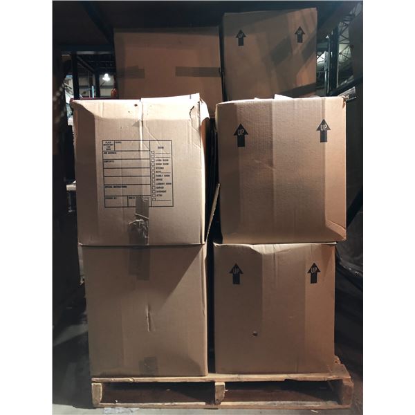 Pallet lot of assorted clothes & misc - includes shirts / pants / bags / etc